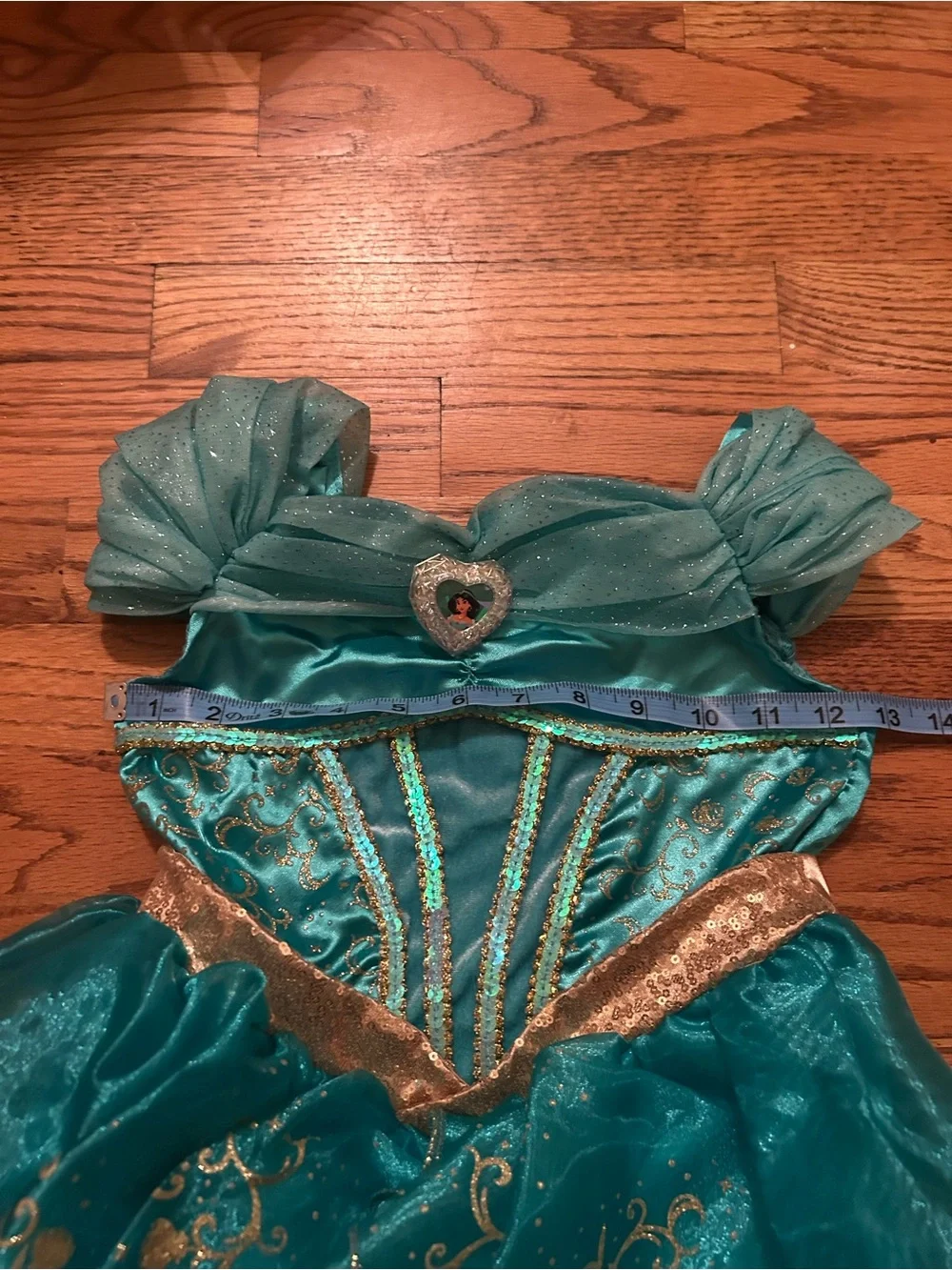 Disney Girl’s Turquoise & Gold Princess Jasmine Halloween Costume